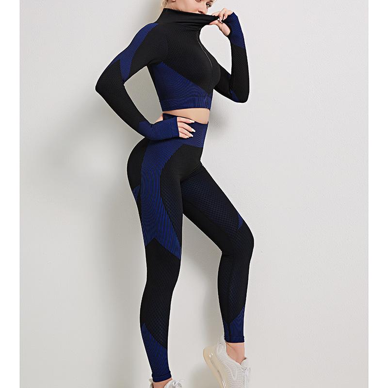JYL Seamless Yoga Set Hip Lifting Three Piece Fitness Outfit