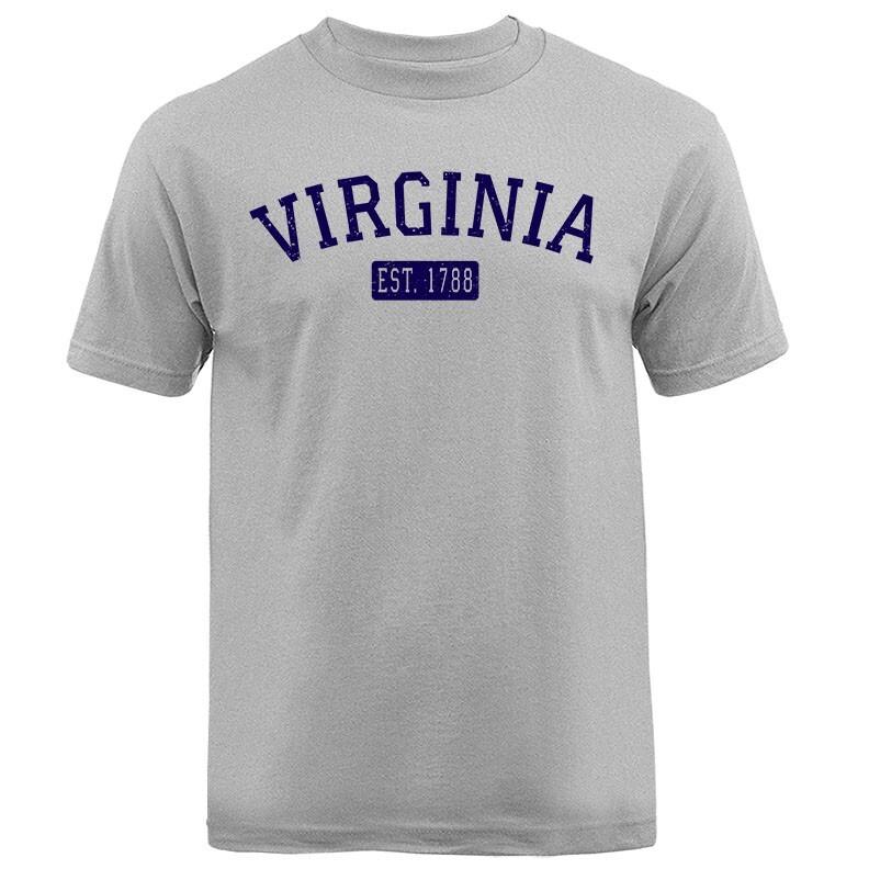 Футболка с надписью State of Virginia VA, унисекс XXL