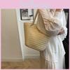 Stylish Woven Tote Bag For Women 2024 New Large Capacity Straw Handbag Chic Street Style