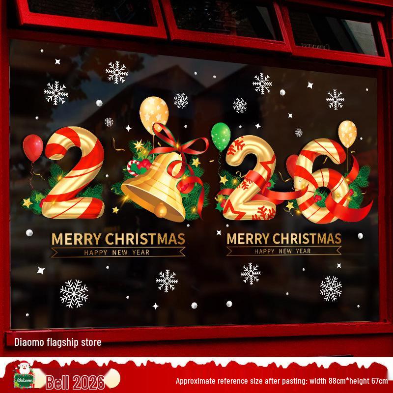 Santa Claus Christmas Window Clings - Tree, Door Stickers & Ornament Decor