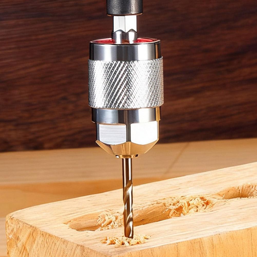 Hex Shank Chuck Professional Converter Hex Shank for Woodworking Drill Chuck Adapter Quick Change Pneumatic Drill Chuck