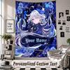 Custom Tapestry Wall Hanging, Genshin Impact Personalized Name Text Home Wall Decor