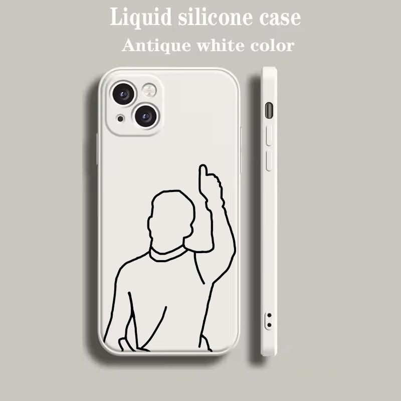 Luxury Color Phone Case For IPhone 18 15 14 13 12 mini 11 Pro Max XS X XR SE 7 8 Plus soft Silicone Beige Cover F1 Number 33