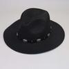 Men's Hat Summer Outdoor Sun Hat Big Edge Curled Western Cowboy Hat Mountaineering Sun Protection Hat Silver Belt Top Hat
