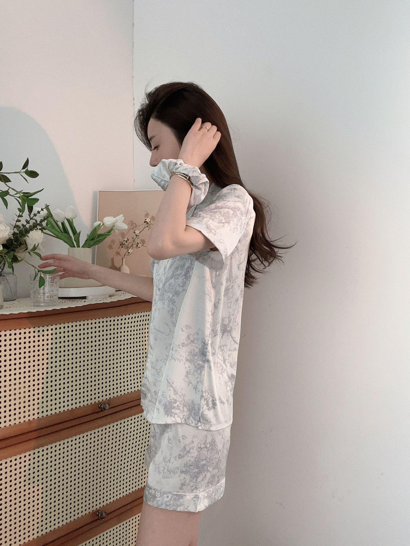 

Женский пижамный комплект с длинным рукавом с принтом «Джунгли» и резинкой для волос - Осенне-весенняя коллекция Large