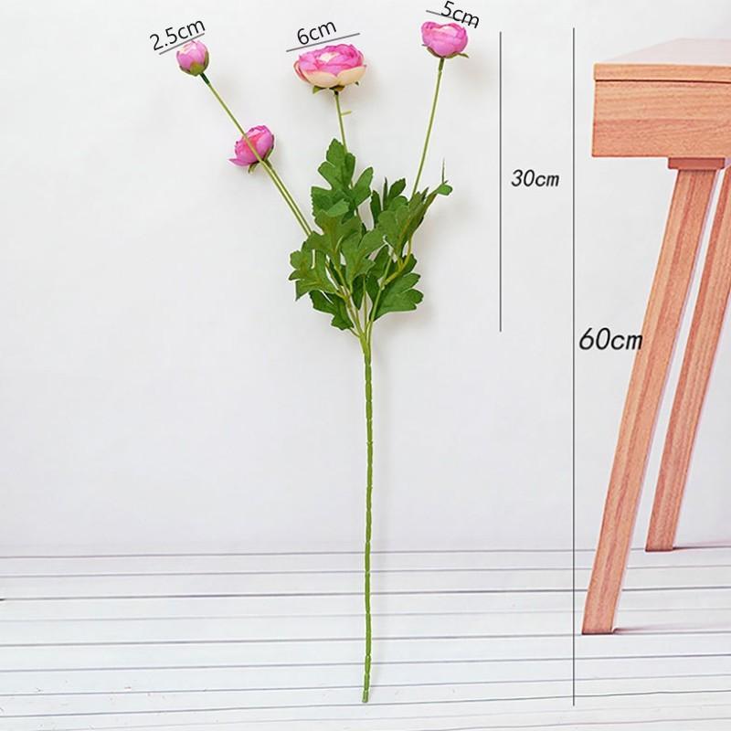 Artificial Flowers Fake Peony Silk Flowers Peony Long Stem Housewarming Garden Table Wedding DIY Party Bridal Bouquet Decor 1PCs