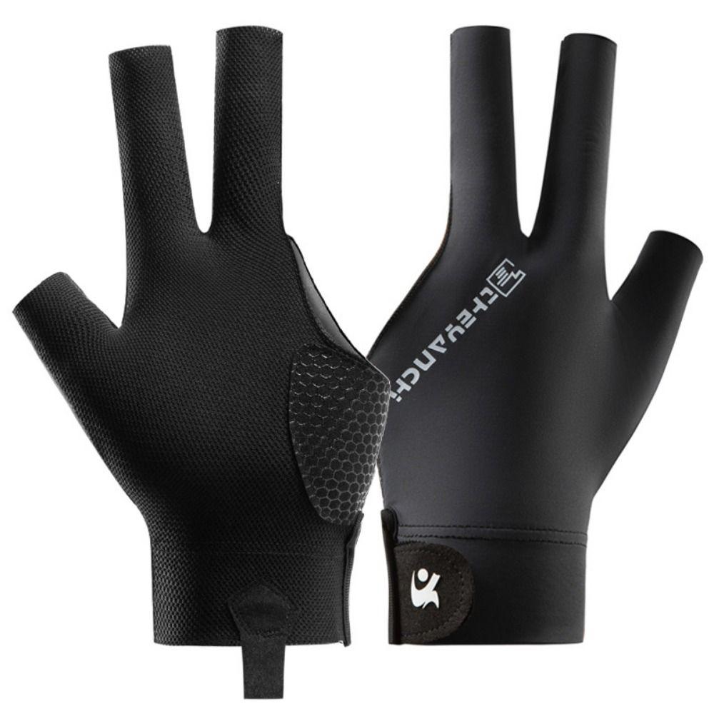 Three Finger Left Hand Billiards Gloves Unisex Billiard Training Gloves  Billiard Training