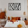 2pcs Abstract Metal Line Wall Art Modern Geometric Pattern Panel Set for Home Scene Themed Party Decoration Housewarming Gift
