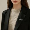 Infinity Symbol Pin Brooch Stainless Steel Gold Minimalist Clothing Lapel Badge Accessories Birthday Gift