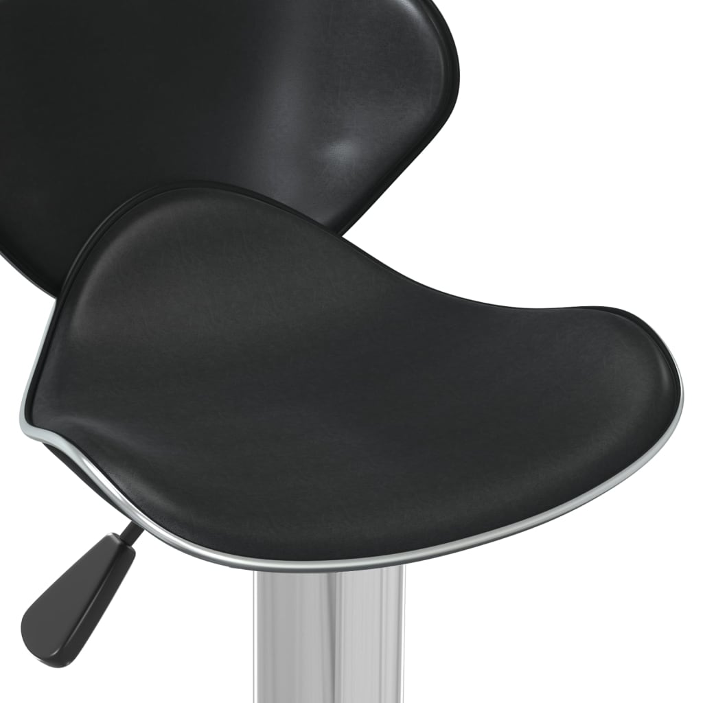 Black Faux Leather Bar Stool