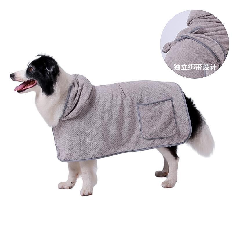 Haustier-Bademäntel Kleine und Mittlere Hunde Hund Saugfähiges Handtuch Shiba Inu Corgi Weicher Vollumwicklungs-Handtuch-Bademantel