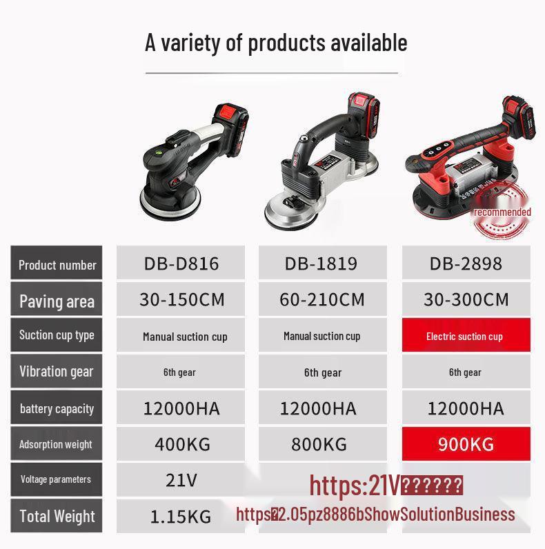 High-Power Electric Tile Leveling Suction Cup Vibrator for Floor & Wall Tile Installation