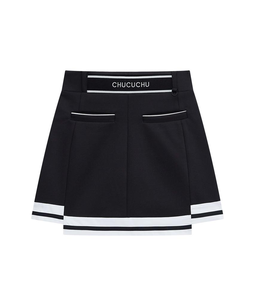 Chuku Chu Swing Slit Skirt (Black) Cbfss-Sk007W
