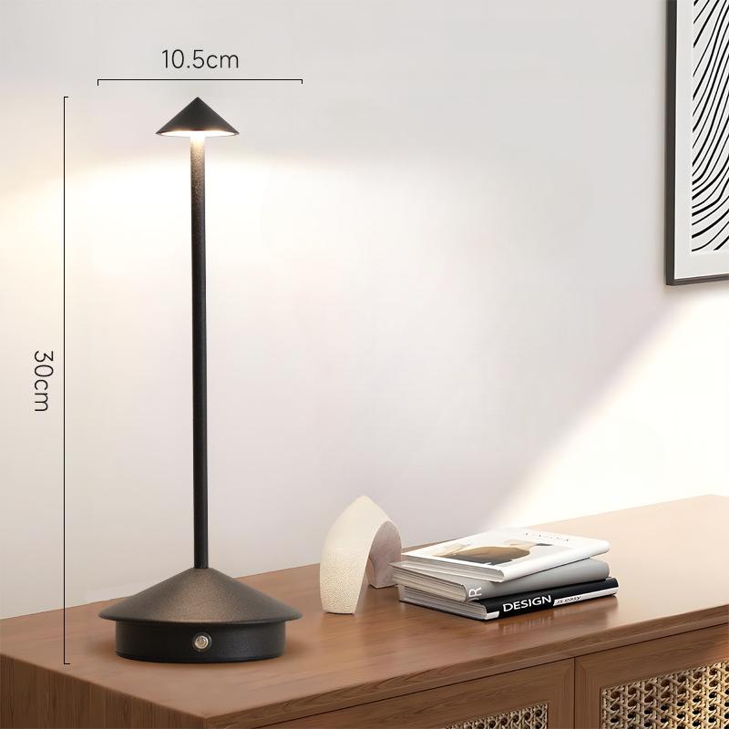 

Простая беспроводная настольная лампа, перезаряжаемая, сенсорная, портативная светодиодная настольная лампа, регулируемый ночник, ресторанная настольная лампа, прикроватная лампа чёрный