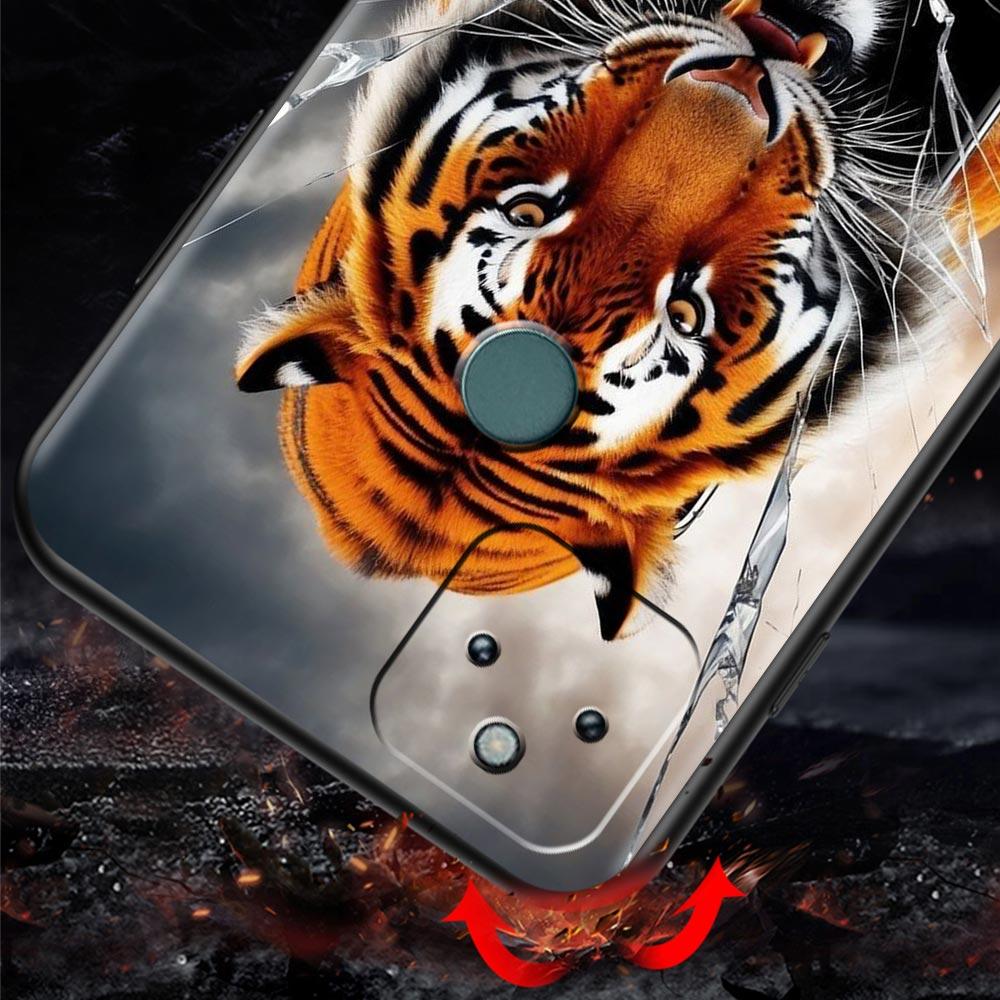 Phone Case Cover for Google Pixel 10 9 8 7 6 7A 6A Pro Shockproof Soft TPU 10 9 Pro XL Shell Capas Fundas Cartoon Tiger Pattern