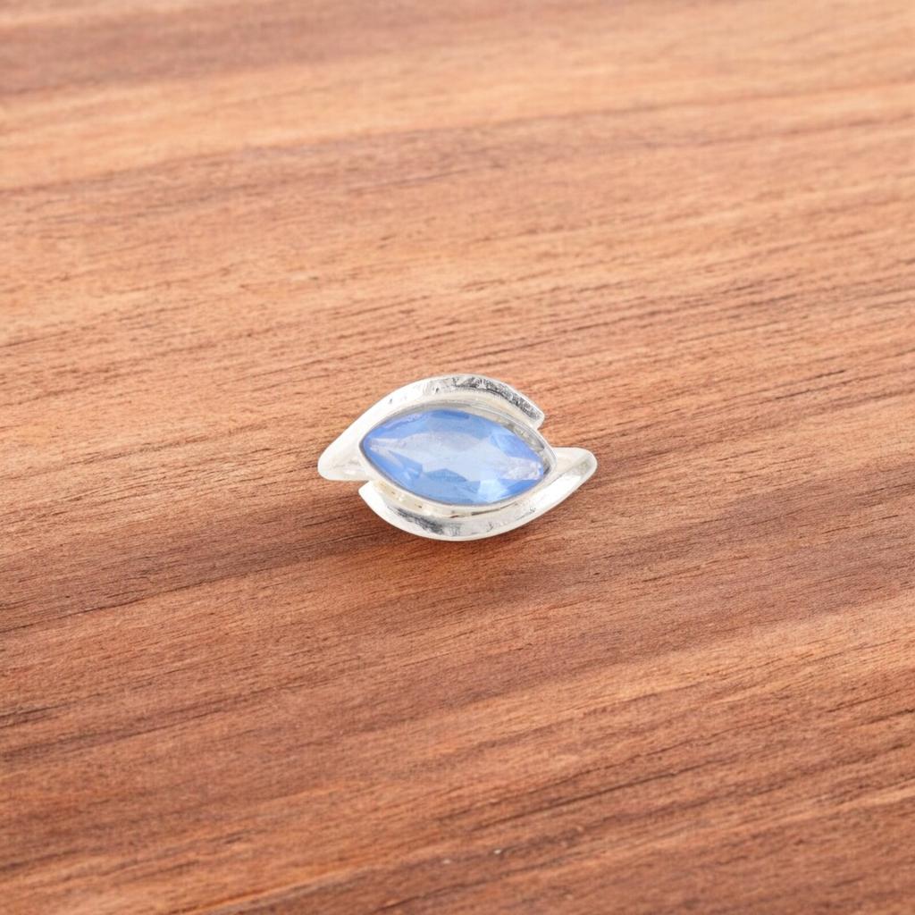 Tanzanite Gemstone 925 Sterling Silver Jewelry Handmade Wedding Ring For Women RR-60-12