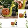 Solar Powered Snail Shaped Planter with Hanging Lantern Outdoor Garden Decoration Durable Resin Material Suitable for Patio Lawn Yard