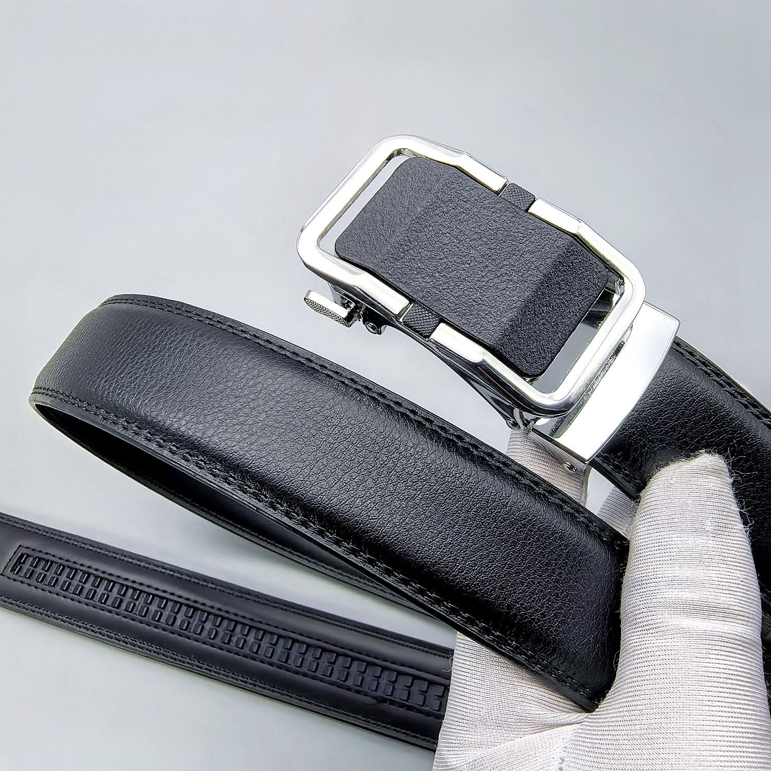 

Genuine Leather Automatic Buckle Men s Fashion Belt - Cowhide Business Belt In Stock 120 cm