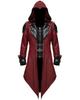 Giacca con Cappuccio Patchwork da Signore Medievale per Uomo Costume Cosplay di Halloween