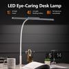 LED Full-Spectrum Eye-caring Desk Lamp with Flexible Gooseneck Stepless Dimming Flicker-Free Touch Control Desk Lamp for Home