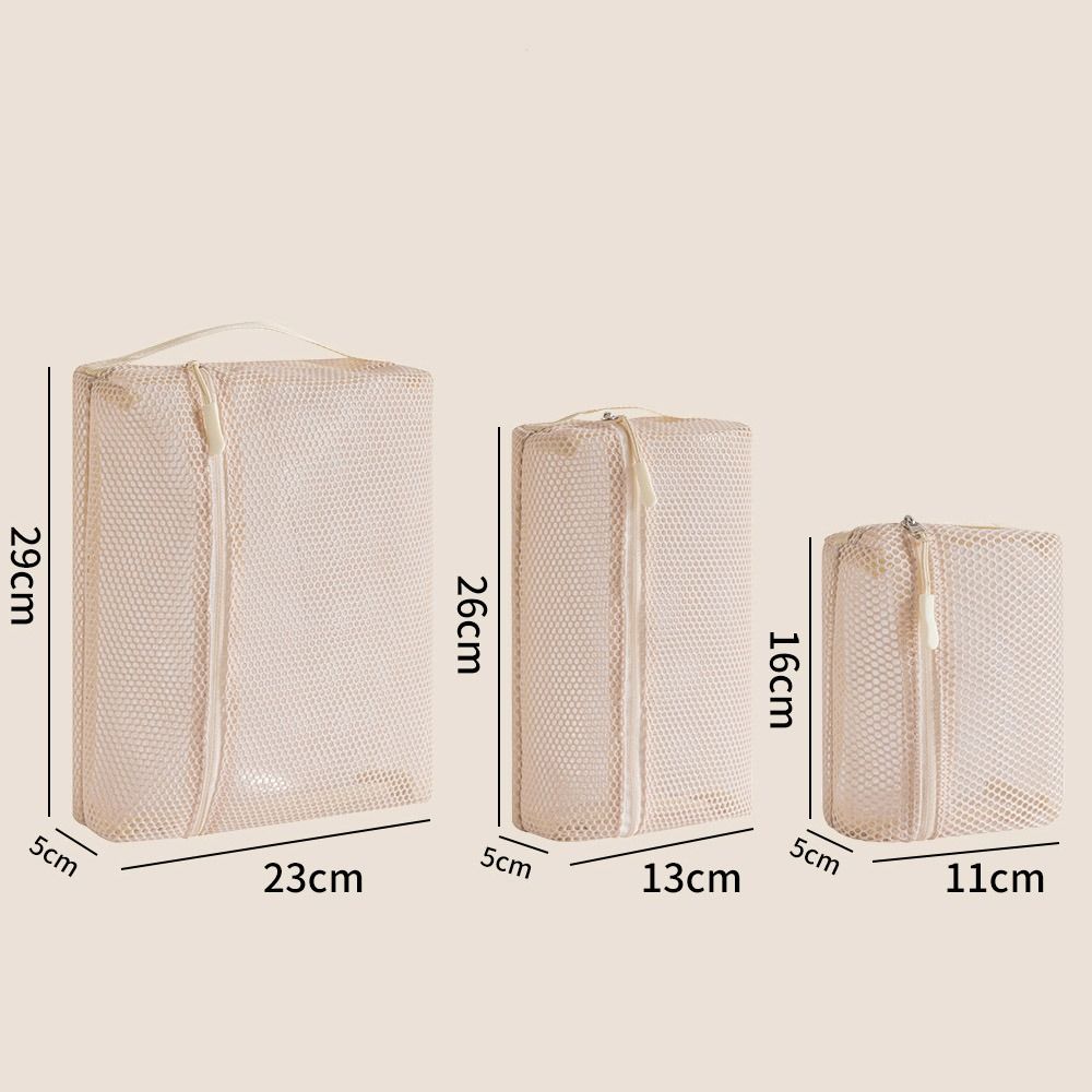 Casual Nylon Storage Pouch Hand-held With Zipper Cosmetic Bag Multipurpose Mesh Toiletry Wash Bags Travel