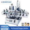 ZS-TB550 Automatic Labeling Machine for Round Irregular Polygonal Hexagonal Bottle Jar Plastic Glass Packaging Line