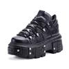 Fashion New Arrival Dark Gothic Dad Shoes | Heavy - Metal Punk Thick - Soled Women's Boots