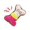 1pc Dog Squeaky Toys Bones Plush Dogs Chew Toy for Small Medium Breed Puppy Aggressive Chewer Pets Puppy Playing Cleaning Teeth