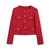 Autumn new women's style design sense fashion versatile casual button coat