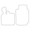 [Blm]Sm001 Blue - Set Of Velour Floor Mats Suitable For Smart Fortwo I 1998-2007 - Blue Trim