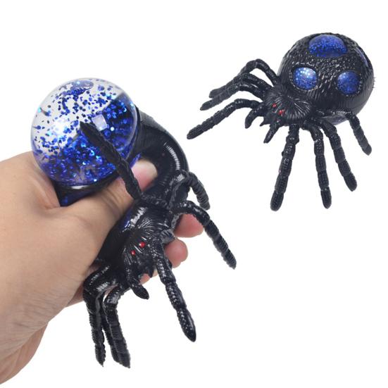 Colorful Beads Spider Squeeze Toy Anxiety Stress Relief Fake Spider Pinch