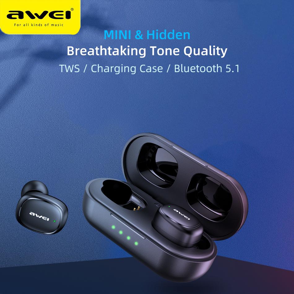 Buy Awei T13S TWS Wireless Earphone Bluetooth 5.0 Halfinear HiFi