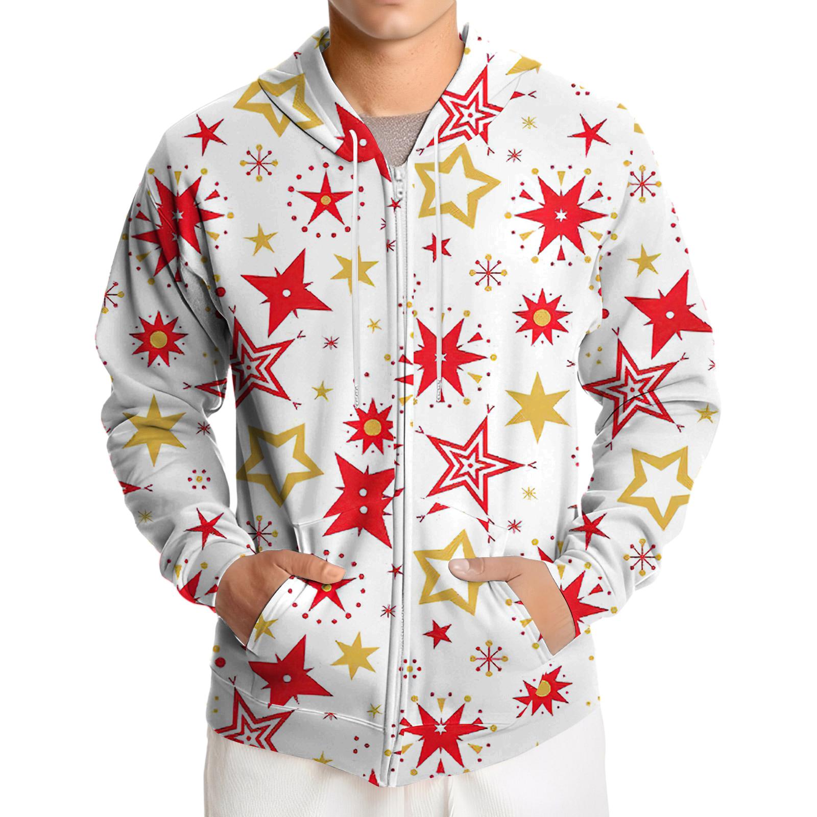 

Мужская повседневная куртка с капюшоном и кулиской свободного кроя XL белый