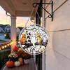 yangyizhi Halloween Scary Bat Pumpkin Acrylic Jigsaw Puzzle Suncatcher, Stained Glass Style Window Hanging Decor for Home, Garden, Gift Family Friends
