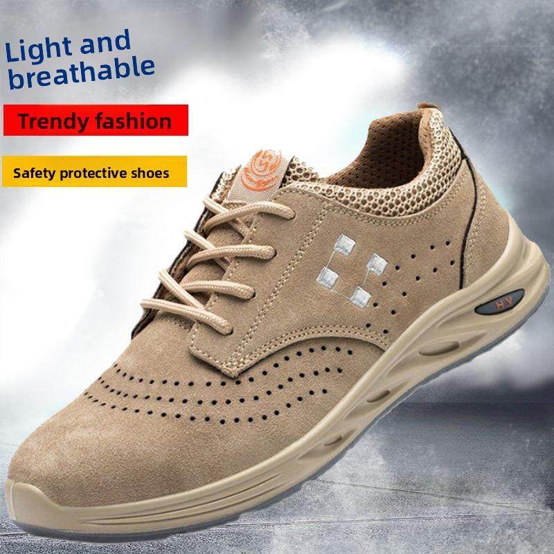 Men's Safety Shoes Insulated 6kV Steel Toe Caps Odor Prevention Anti Smashing Puncture Protective Men's Safety Tennis Steel Toe