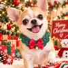Jingle Bell Pet Christmas Hat Cute Dog Bowknot Scarf Holiday Pet Dressup Cute Santa Hat  Photoshoot
