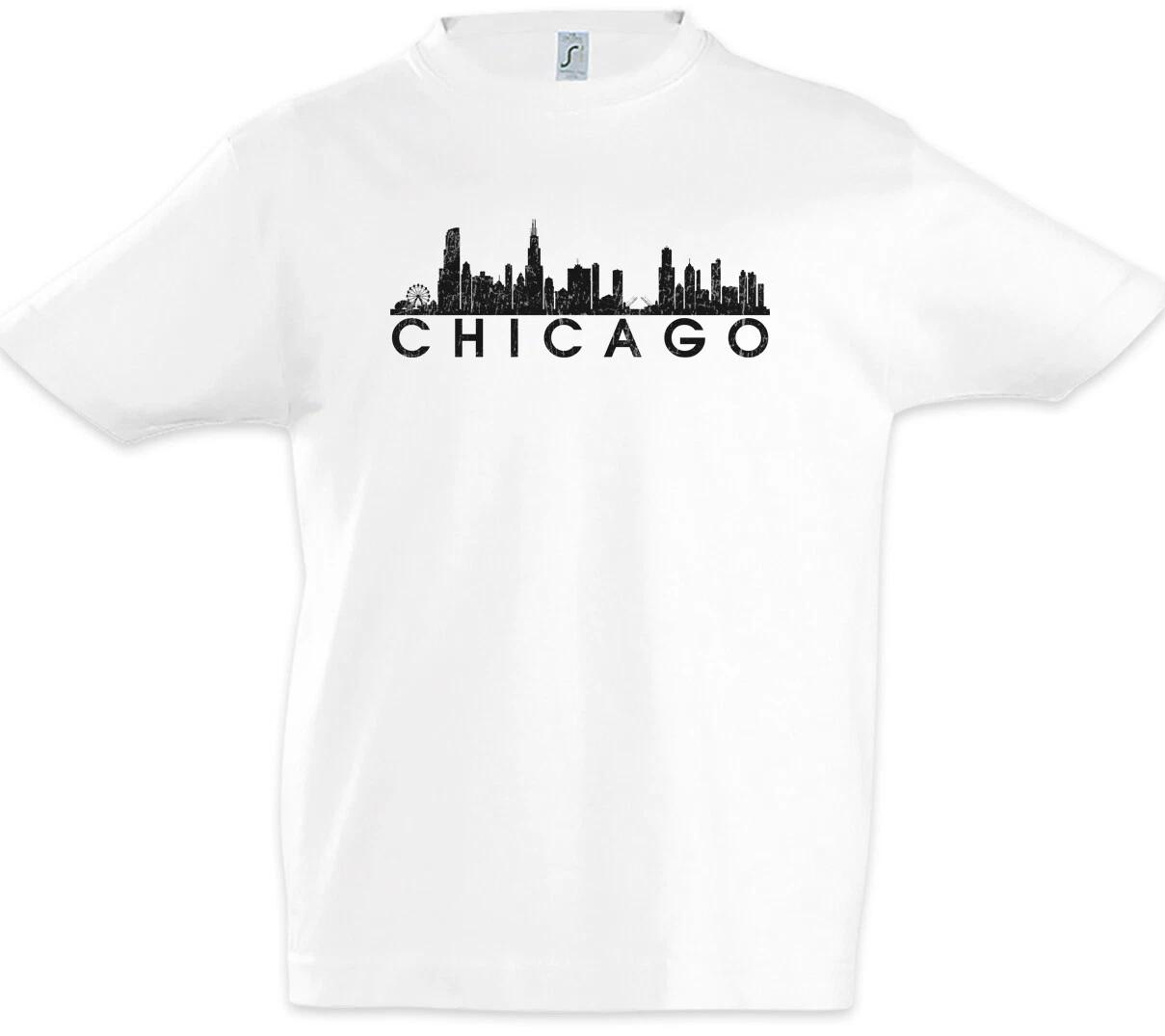 

Skyline Chicago Kids Boys kids boys T-Shirt City Fun United States of America USA Flag 140