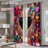 2pc    Scene Curtains Vintage Style Valentine's Day Machine Washable Polyester  Without Electricity Wall Decor Suitable for Indoor