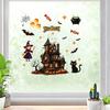 Static Glass Sticker, Halloween Window Clings, Reusable Electrostatic Decals, Haunted House Stickers for Glass Doors Windows, for Halloween Party
