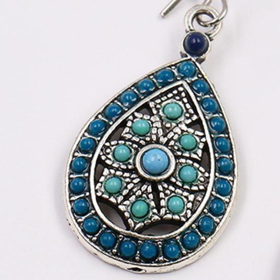 1 pereche de cercei pentru femei în formă de picătură de apă, stil etnic, cercei eleganti, boemia, cu picătură pentru întâlniri