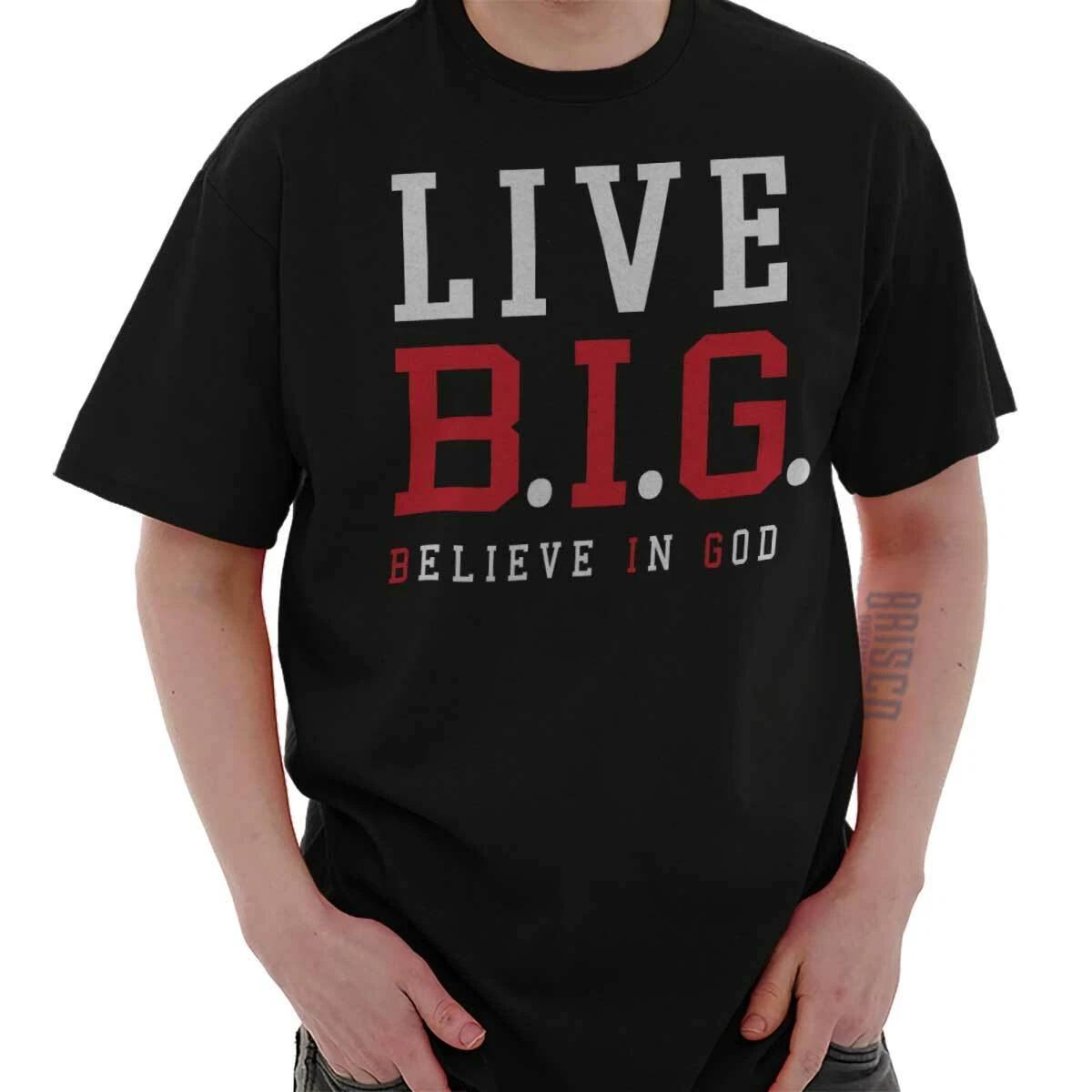 Believe In God Cool Religious Christian Gym Womens or Mens Crewneck T Shirt Tee XXXL