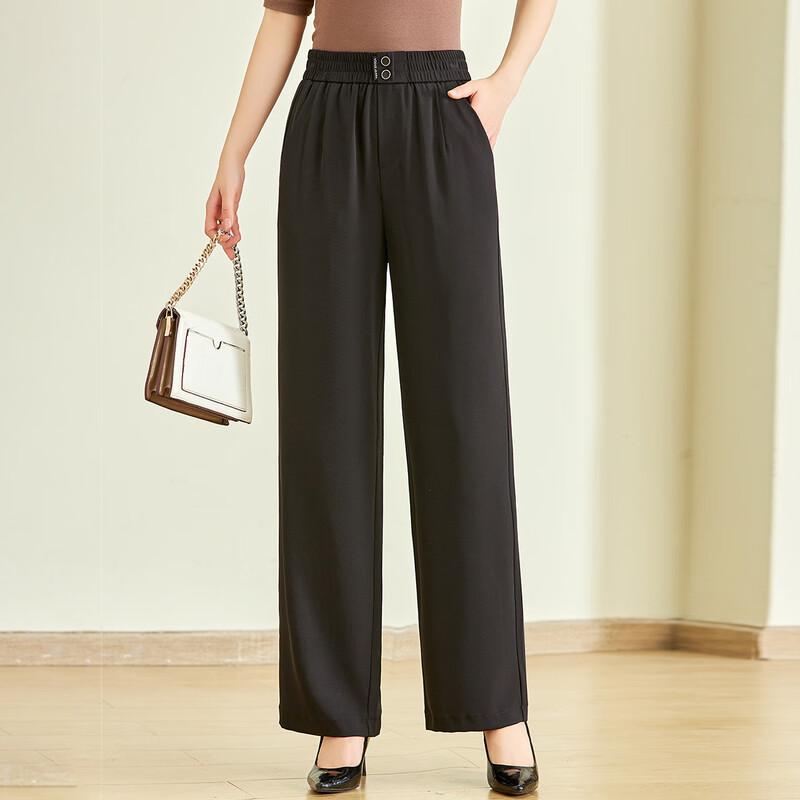 Women s Mid-Aged Summer Wide-Leg Casual Pants