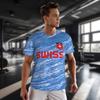 Swiss Switzerland SUISSE Soccer Football Tshirt Print 3D Flag National JERSEY CHEER Training Round Neck Unisex Men Women Sport Short Sleeve Uniform
