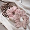 3pcs/lot Brown Beige Scrunchies for Hair Elastic Scrunchy Shinny Women Large Mix Leopard Chiffon Fabric Fashion Cute Headwear