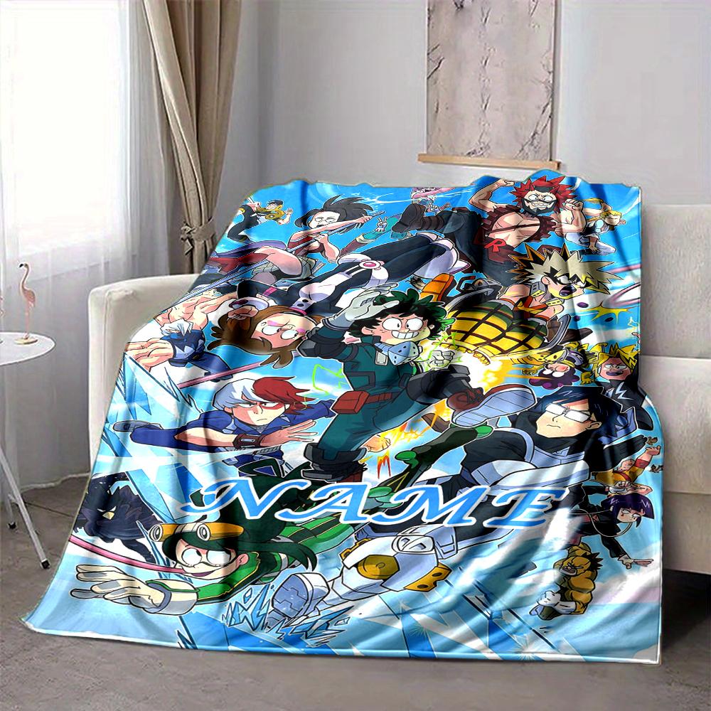 Custom 1pc Hero Academy Anime Manga Blanket, Soft And Comfortable Blanket, Casual Warm, Camping Travel Blanket, Birthday Gift Q912115