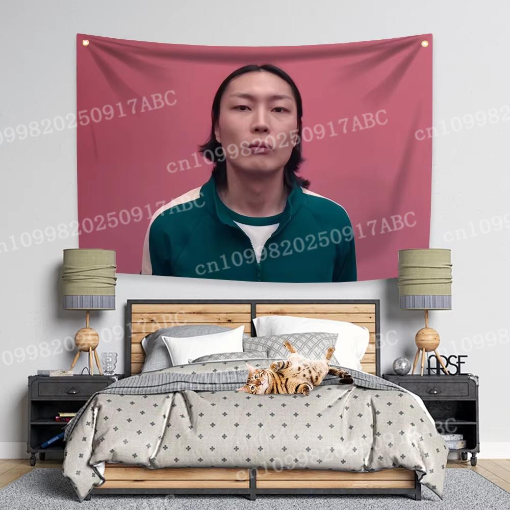 Tapestry z flagą amerykańską Dziury Cyfrowe Baner Tapestry Klasyczna Dekoracja Zewnętrzna Wewnętrzna Pokój Garaż Ogród Wentylator Prezent Tapestry Domowe