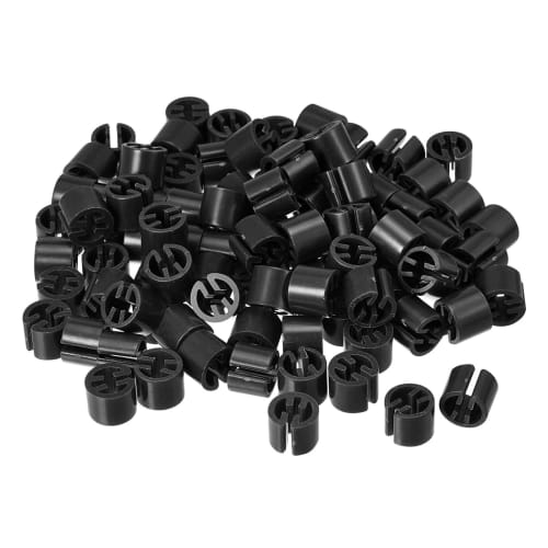 uxcell 150 Pieces Blank Clothes Hanger Markers Tags, 3.5mm Rod, Garment Size, Fits Hanger Clips, Color-Coded Labels for Clothes Hangers, Black