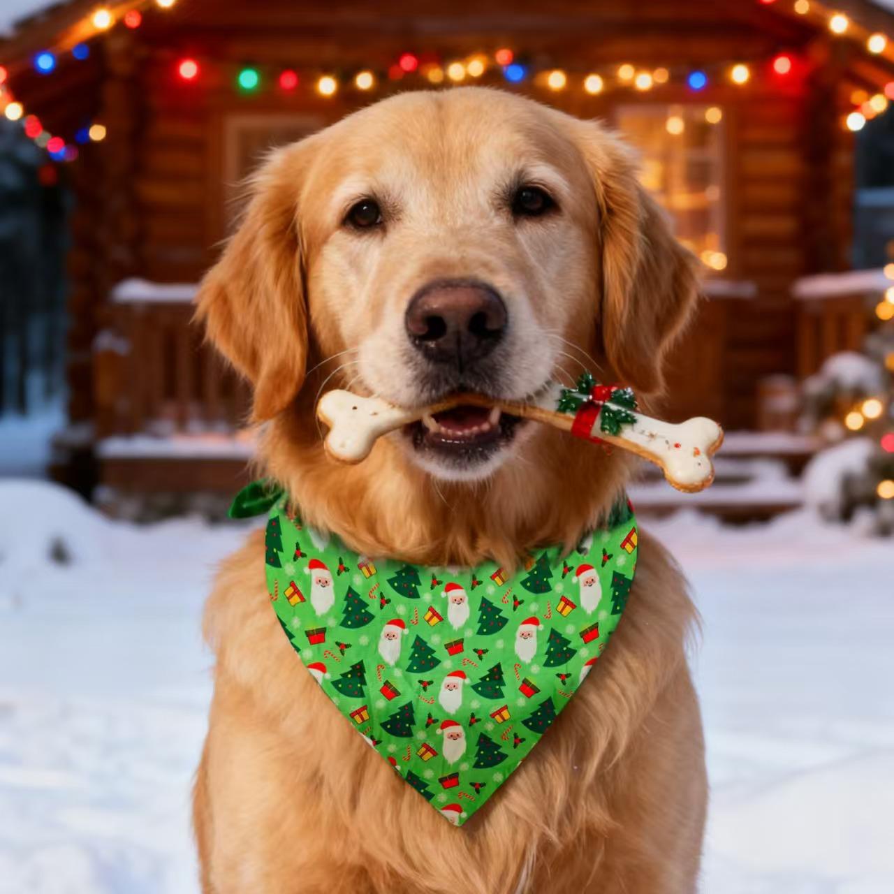 

Pet Triangle Scarf Christmas Pet Clothes Pet Bib Cat Neck Scarf Dog Bib Smooth Edge Accessories 65/45/45 светло-зеленый