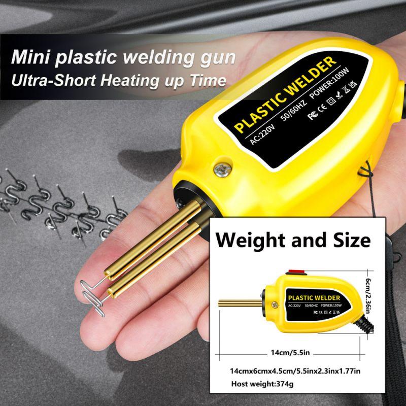 100W Plastic Welding Mini Hot Stapler Plastic Welding Plastic Welder Gun Kit for Car Bumper Repair Tools