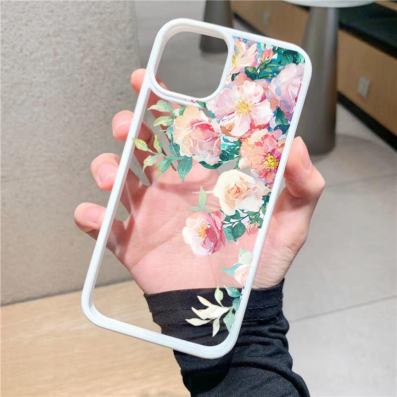 Flower Tulip Printing Phone Case for IPhone 15 Pro Max 11 12 13 14 8 7 Plus SE 2020 X XR XS Shockproof Bumper Cover